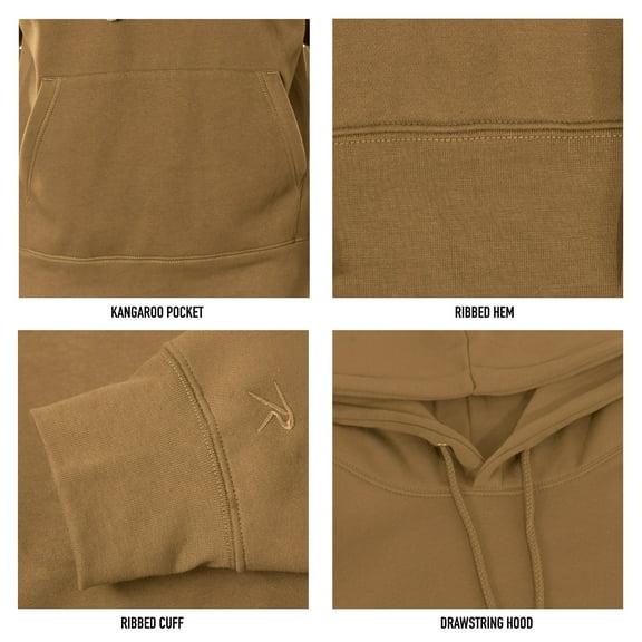 Rothco Every Day Pullover Hooded Sweatshirt, Black, Extra Large