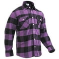 thumbnail image 1 of Rothco Extra Heavyweight Buffalo Plaid Flannel Shirt, Purple Plaid, XL, 1 of 7