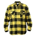 thumbnail image 1 of Rothco Extra Heavyweight Buffalo Plaid Flannel Shirt, Yellow Plaid, 3XL, 1 of 7