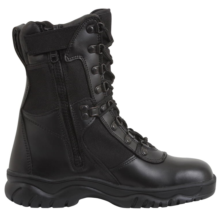 Rothco Forced Entry 8in Boot w/Side Zipper, Black, 9.5, 5053  display picture 1