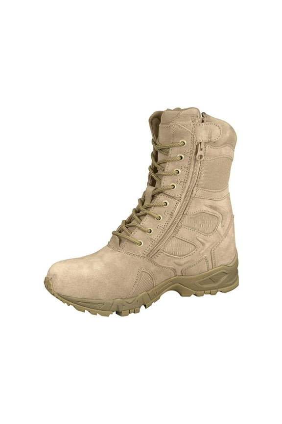 Forced Entry 8in Deployment Boots w/Side Zipper, Tan, 6.5 US, Regular, 53