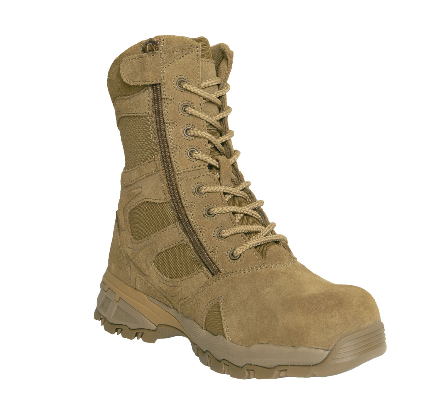 Rothco Forced Entry Composite Toe AR 670 1 Coyote Brown Side Zip Tactical Boot 8 Inch Walmart