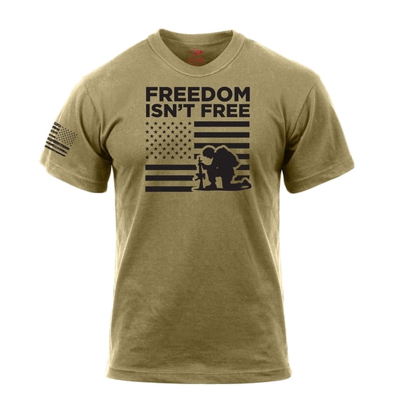 Rothco "Freedom Isn't Free" T-Shirt,Coyote Brown,L