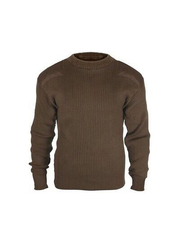 G.I. Style Acrylic Commando Sweater,Brown,M