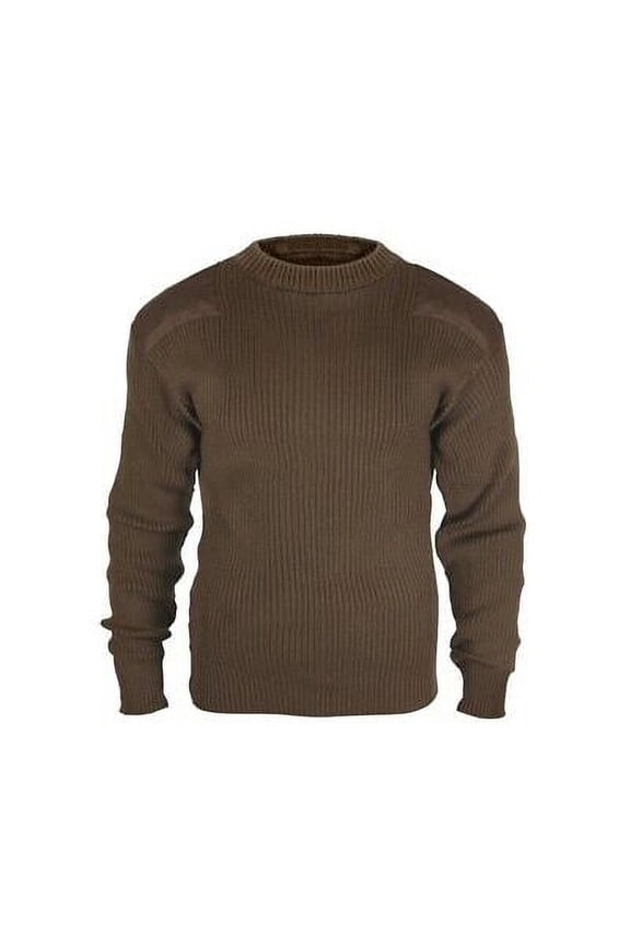 G.I. Style Acrylic Commando Sweater,Brown,XL