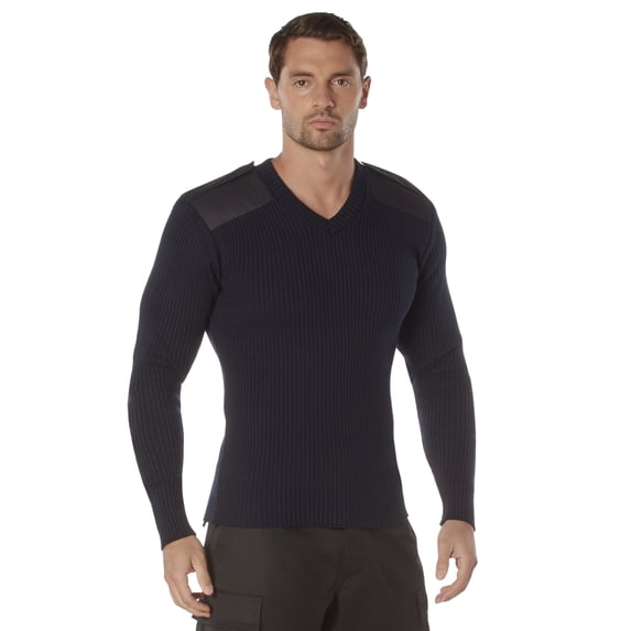 Rothco G.I. Style Acrylic V-Neck Sweater - Navy Blue, 4X-Large