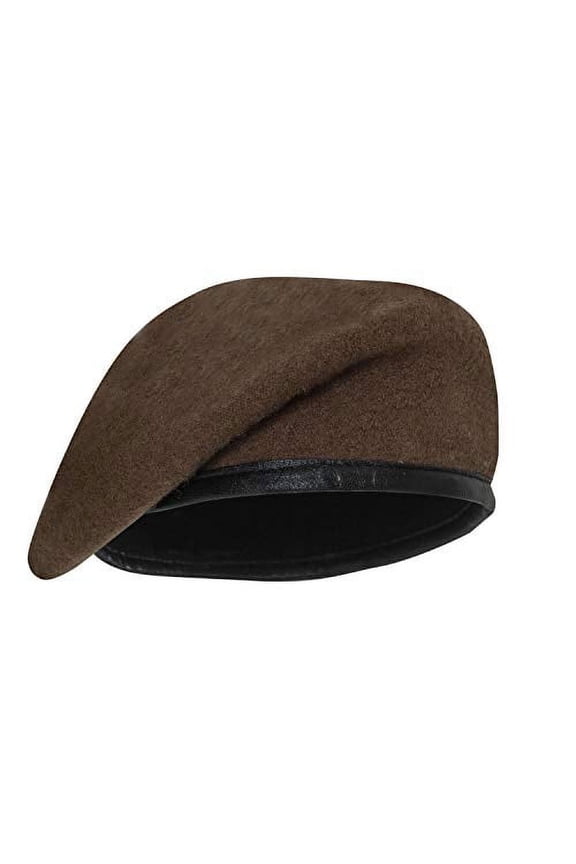 19043 G.I. Type Inspection Ready Beret Hat, Brown - Size 7.25