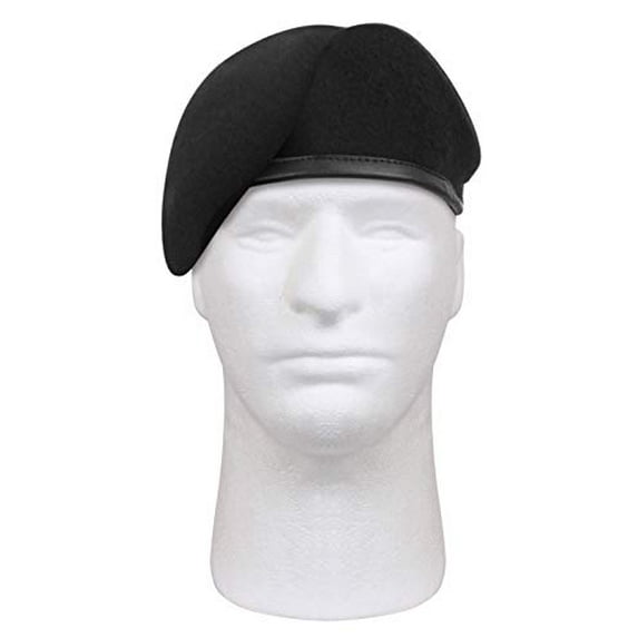 Rothco 3950 G.I. Type Inspection Ready Beret Hat, Black - Size 7.75