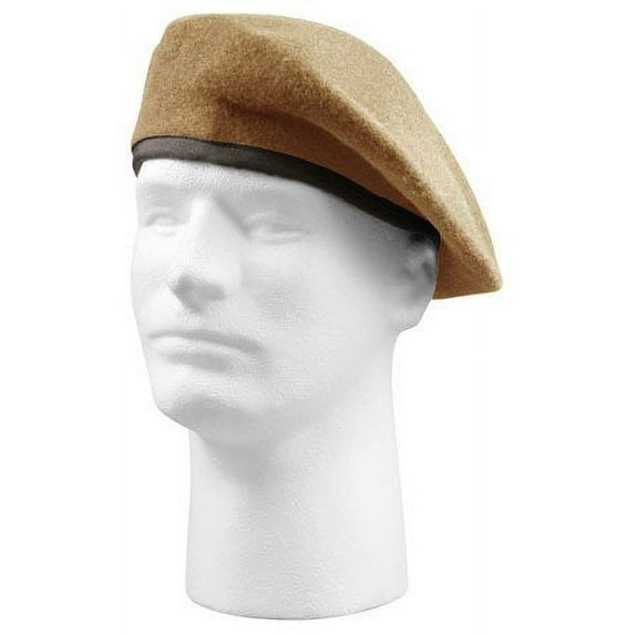 Rothco 3930 G.I. Type Inspection Ready Beret Hat, Tan - Size 7.5