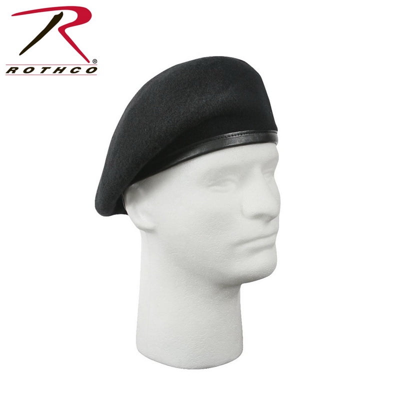 Rothco 3945 G.I. Type Inspection Ready Beret Hat, Black - Size 6.5