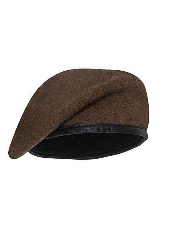 19044 G.I. Type Inspection Ready Beret Hat, Brown - Size 6.5
