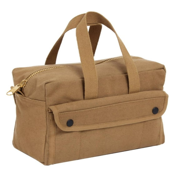 Rothco 15118 Mechanics Tool Bag with Brass Zipper, Coyote Brown
