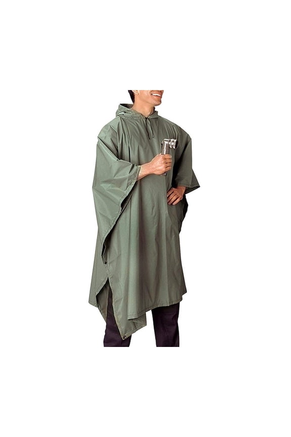 G.I. Type Military Rip-Stop Poncho - Olive Drab