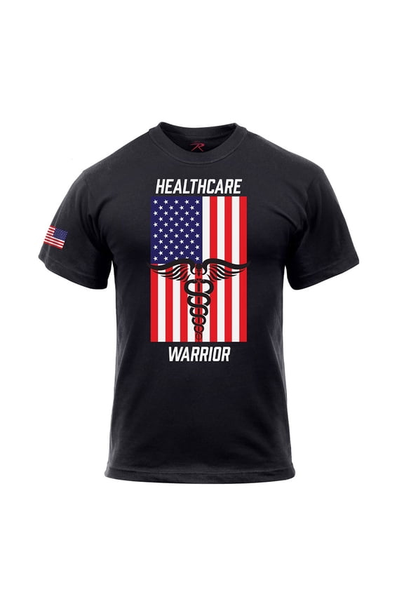 Healthcare Warrior US Flag T-Shirt 1937 - L