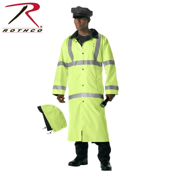 Rothco 15820 Hooded Reflective Rain Parka Suits & Jackets - Small