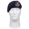 thumbnail image 1 of Rothco Inspection Ready Beret with USAF Flash, Midnight Navy Blue, Size 6 3/4, 1 of 2