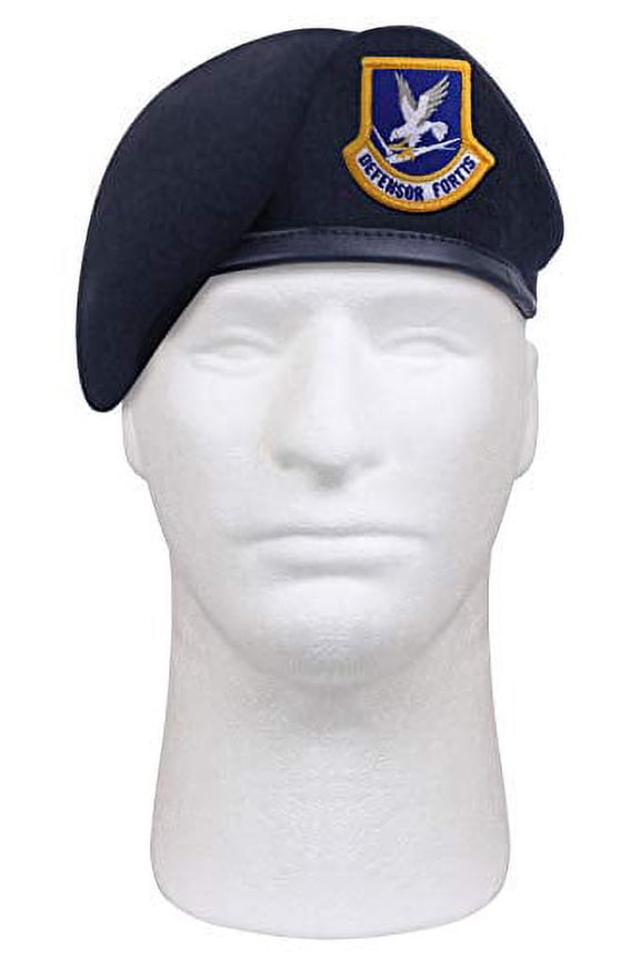 Inspection Ready Beret with USAF Flash, Midnight Navy Blue, Size 6 3/4