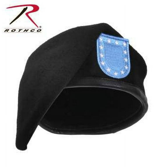 Rothco ''Inspection Ready'' Black Beret W/ Flash (7.7)