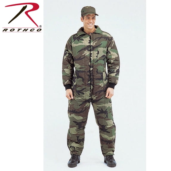 Rothco Insulated Coveralls, Woodland Camo, M