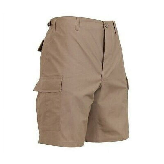 Rothco 7939 Men Rip-Stop Battle Dress Uniform Shorts, Khaki - Small