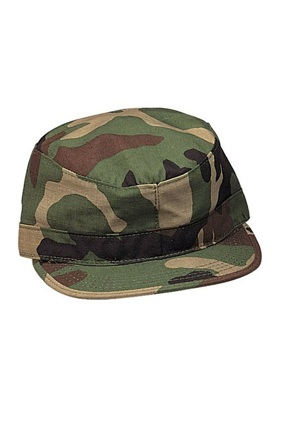 10950 Kids Military Fatigue Caps, Woodland Camo - Medium