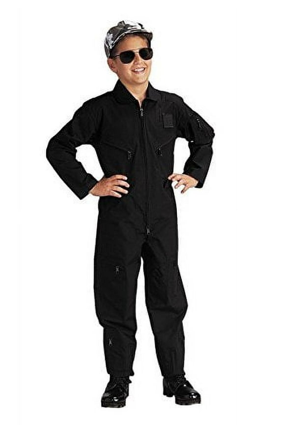 Kids Flight Coverall - Black, X-Large
