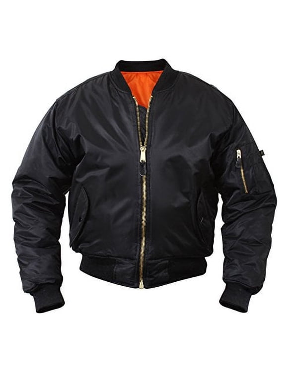 Kids MA-1 Flight Jackets - Black, Medium