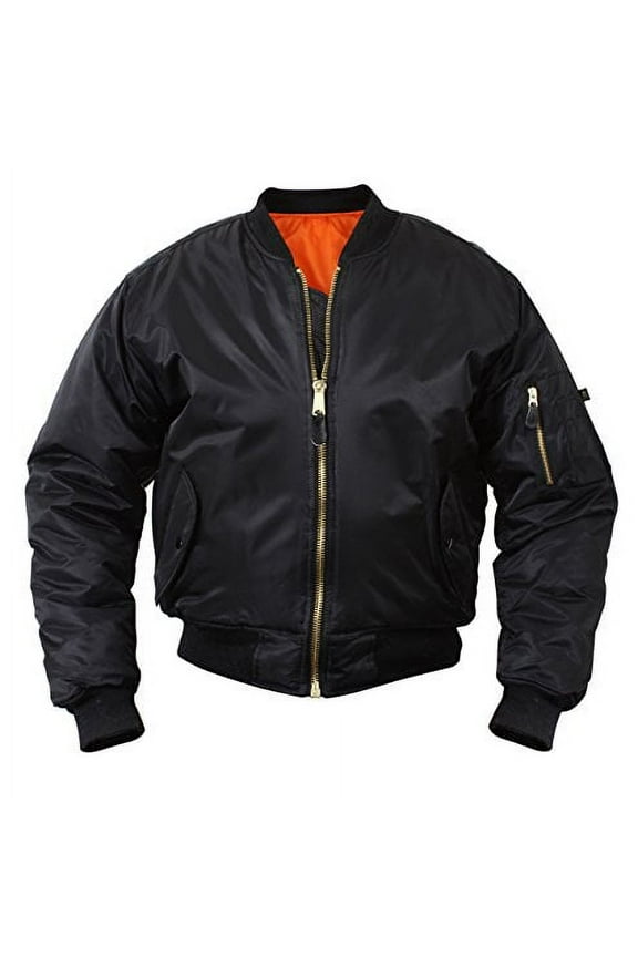 Kids MA-1 Flight Jackets - Black, Medium