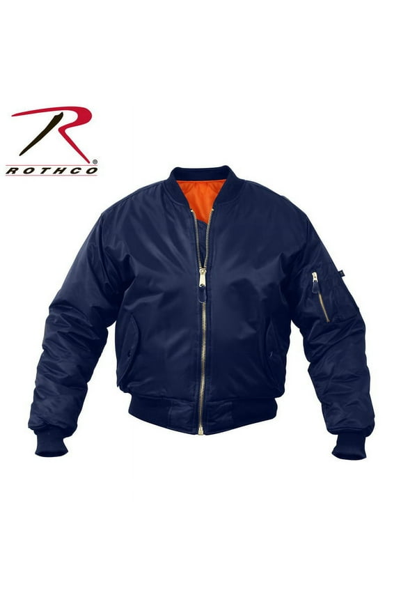 (Price/EA)Rothco 7310 Kids MA-1 Flight Jackets-Navy Blue-L