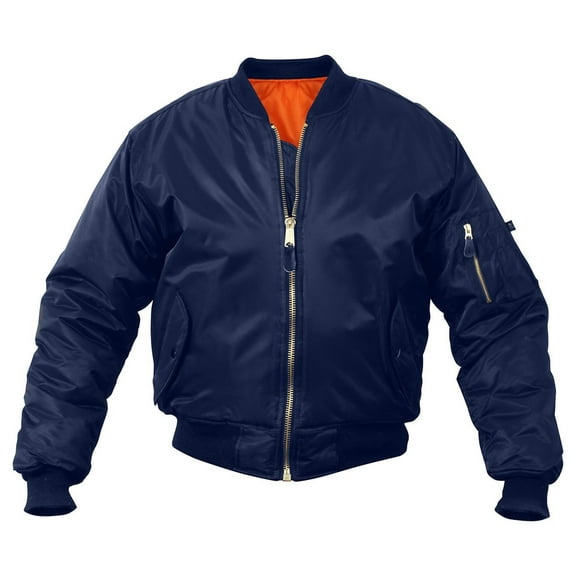 Rothco 14608 Men Kids MA-1 Flight Jacket, Navy Blue - Medium