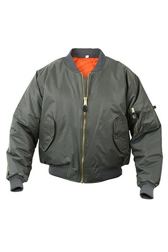 8255 Men Kids MA-1 Flight Jacket, Sage Green - Extra Large