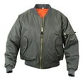 thumbnail image 1 of Rothco Kids Ma-1 Flight Jacket-Sage, X-Small, 1 of 2