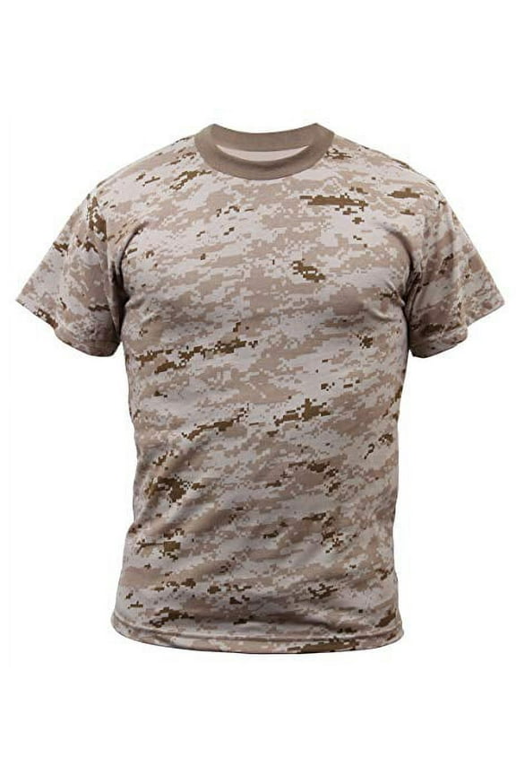 6879 Unisex Kids Digital Camo Short Sleeve T-Shirt, Desert Digital Camo - Small