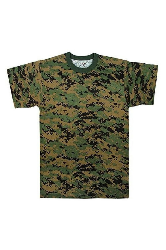 Kids Digital Camo T-Shirt - Woodland Digital Camo, X-Large