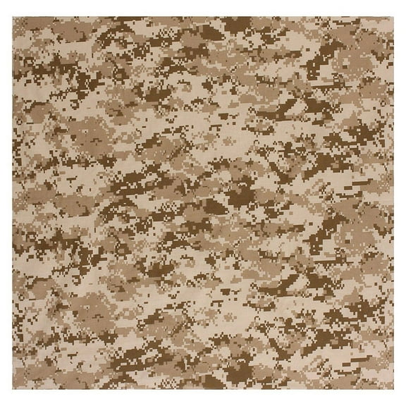 Rothco Large Digital Camo Bandana 27" x 27" - Desert Digital Camo