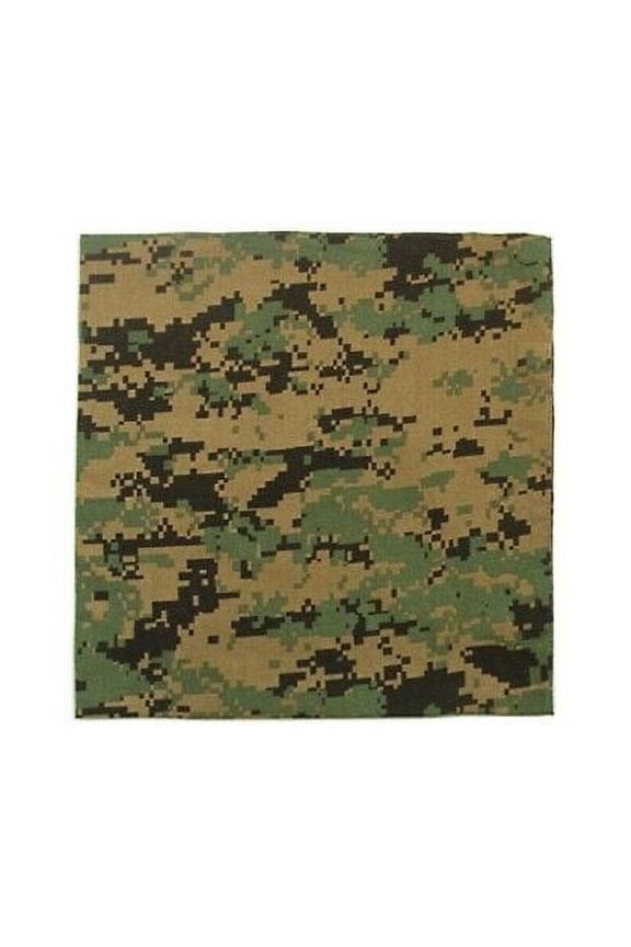 3112 Large Digital Camo Bandana, Woodland Digital Camo
