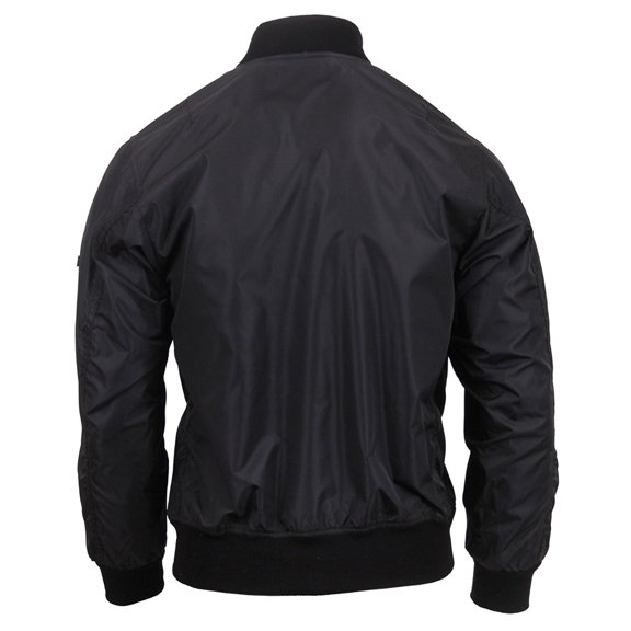 Rothco Lightweight MA-1 Flight Jacket, Black, XL, 6320-Black-XL