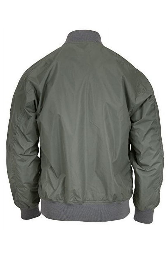 16498 Lightweight Enhanced Nylon MA-1 Flight Jacket, Sage Green - 3XL