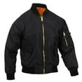 thumbnail image 1 of Rothco Lightweight MA-1 Flight Jacket, Military Bomber Jacket, Black, 1 of 2
