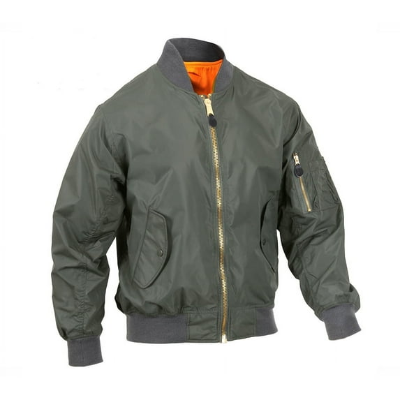 Rothco Lightweight MA-1 Flight Jacket, Sage Green, Medium