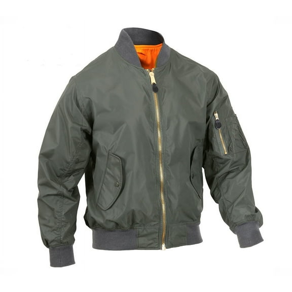 Rothco Lightweight MA-1 Flight Jacket, Sage Green, Medium