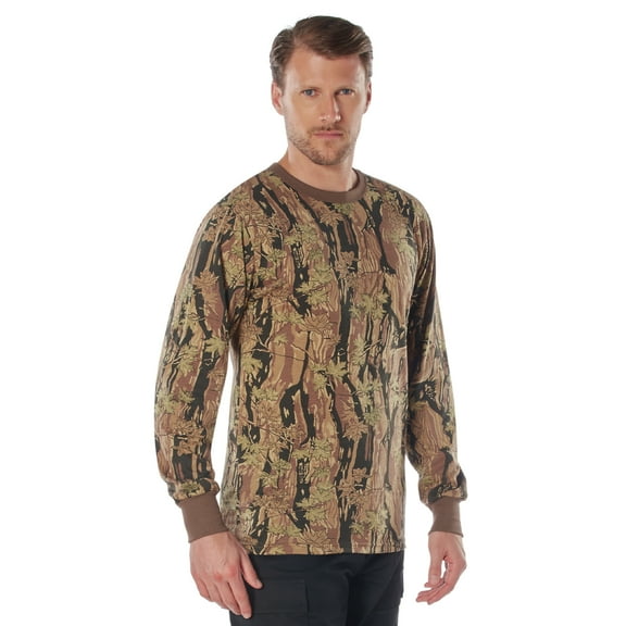 Rothco Long Sleeve Camo T-Shirt, Smokey Branch Camo, L