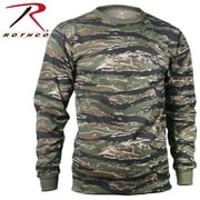 Rothco Long Sleeve Camo T-Shirt,Tiger Stripe Camo