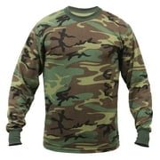 Rothco Long Sleeve Camo T-Shirt,Woodland Camo