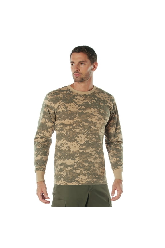 Long Sleeve Digital Camo T-Shirt, S