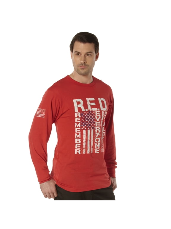 Long Sleeve R.E.D. (Remember Everyone Deployed) Athletic Fit  T-Shirt