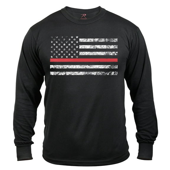 Rothco 17264 Thin Red Line Long Sleeve T-Shirt - 2XL