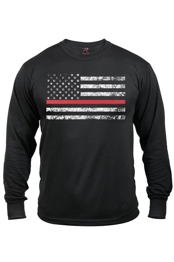 17264 Thin Red Line Long Sleeve T-Shirt - 2XL
