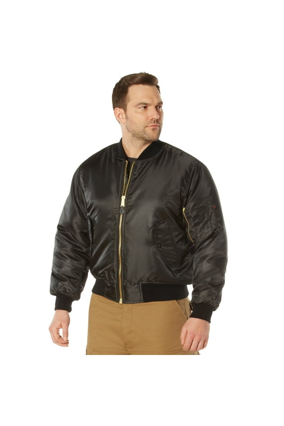 MA-1 Flight Jacket - Mens, Black, Large, 7324-Black-L