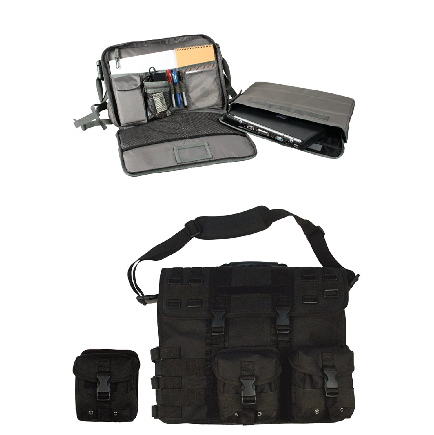 Rothco MOLLE Laptop Briefcase, Black, 3131-Black